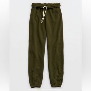 Offline By Aerie Cloud Fleece Classic Jogger in Military Green